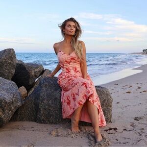 House of Harlow Pink Floral Maxi Dress